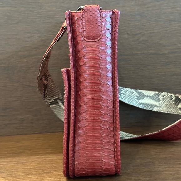 J. Markell Small Asher Crossbody Garnet - Natural Python - Picture 5 of 10